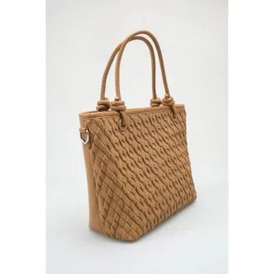 Prologue Shoes Capri Woven Bag In Brown