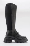 Prologue Shoes Chapel Buckle Stretch Boot In Black
