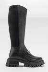 Prologue Shoes Chapel Buckle Stretch Boot (women) In Black