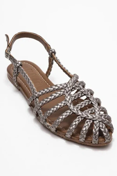 Prologue Shoes Claudia Slingback Sandal In Silver