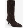 Prologue Shoes Crow Embossed Pointed Toe Boot In Multi