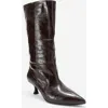 Prologue Shoes Crow Embossed Pointed Toe Boot In Black