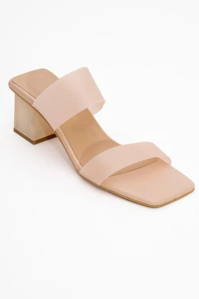 Prologue Shoes Elara Transparent Strap Sandal In Brown