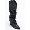 Prologue Shoes Elaris Block Heel Knee High Boot In Black
