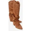 Prologue Shoes Elaris Block Heel Knee High Boot In Brown