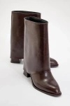 Prologue Shoes Ellas Chunky Heel Boot In Burgundy