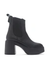 Prologue Shoes Fenira Platform Heel Chelsea Boot In Black