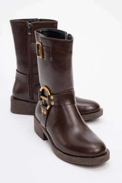 Prologue Shoes Fies Buckled Boot In Brown