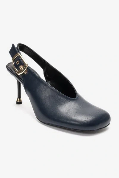 Prologue Shoes Flaris Slingback Stiletto Pump In Navy