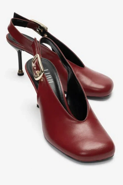 Prologue Shoes Flaris Slingback Stiletto Pump In Red