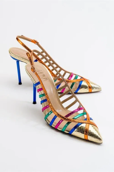Prologue Shoes Gesto Stiletto Heel In Gold