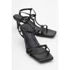 Prologue Shoes Gibson Stiletto Sandal In Black