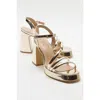 Prologue Shoes Heas Platform Sandal In Gold