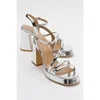 Prologue Shoes Heas Platform Sandal In Silver