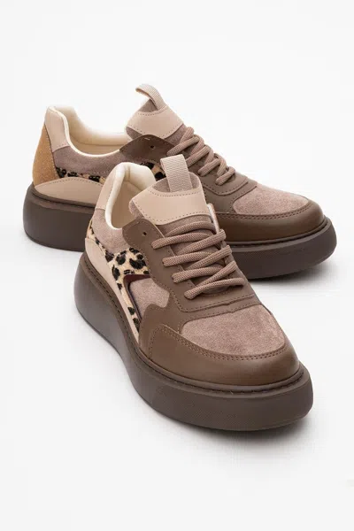 Prologue Shoes Ida Platform Fashion Sneakers In Brown