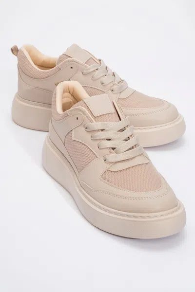 Prologue Shoes Ingrid Platform Sneakers In Neutral