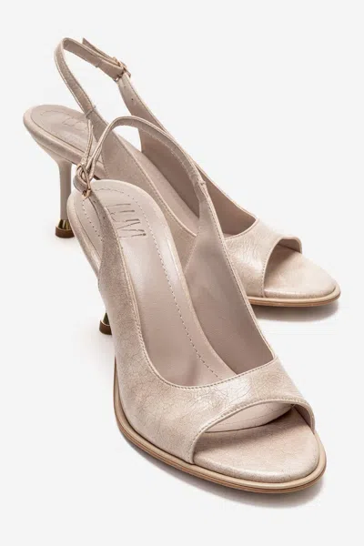 Prologue Shoes Iselin Stiletto Sandal In Neutral