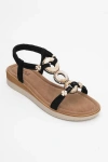 Prologue Shoes Junes Buckle-embellished Sandal In Black
