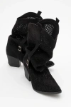 Prologue Shoes Larry Western Cut-out Summer Boots In Black
