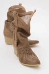 Prologue Shoes Larry Western Cut-out Summer Boots In Brown