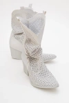 Prologue Shoes Larry Western Cut-out Summer Boots In White