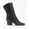 Prologue Shoes Laval Back-zip Block Heel Boot In Black