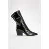 Prologue Shoes Laval Back-zip Block Heel Boot In Multi
