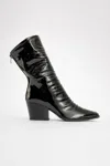 Prologue Shoes Laval Back-zip Block Heel Boot In Black