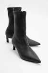 Prologue Shoes Lewin Pointed Toe Stiletto Boot In Black