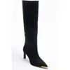 Prologue Shoes Lexa Pointed Toe Knee High Boot In Black