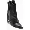 Prologue Shoes Lola Zip Pointed Toe Heel Boot In Black