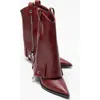 Prologue Shoes Lola Zip Pointed Toe Heel Boot In Burgundy