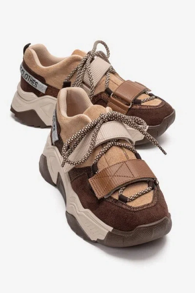 Prologue Shoes Lulen Velcro Sport Sneakers In Brown