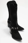 Prologue Shoes Lumen Block Heel Western Boot In Black
