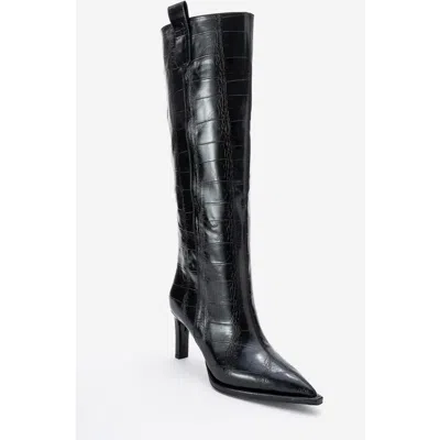 Prologue Shoes Lunelle Stiletto Knee High Boot In Black