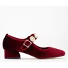 Prologue Shoes Macbeth Velvet Mary Jane Pumps