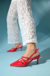Prologue Shoes Magra Pointed-toe Slingback Stiletto