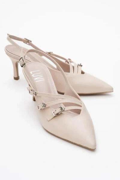 Prologue Shoes Magra Pointed-toe Slingback Stiletto In Brown