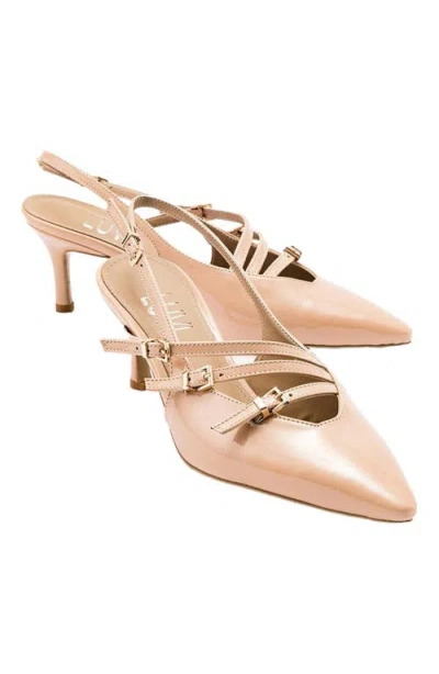 Prologue Shoes Magra Pointed-toe Slingback Stiletto In Brown