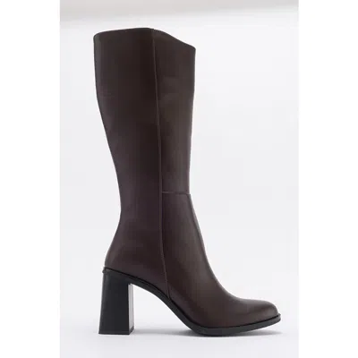 Prologue Shoes Maranta Heel Knee High Boot In Multi