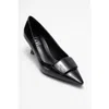 Prologue Shoes Marcia Buckle Pointed Toe Pump In Black