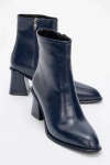 Prologue Shoes Maura Block Heel Boot In Blue