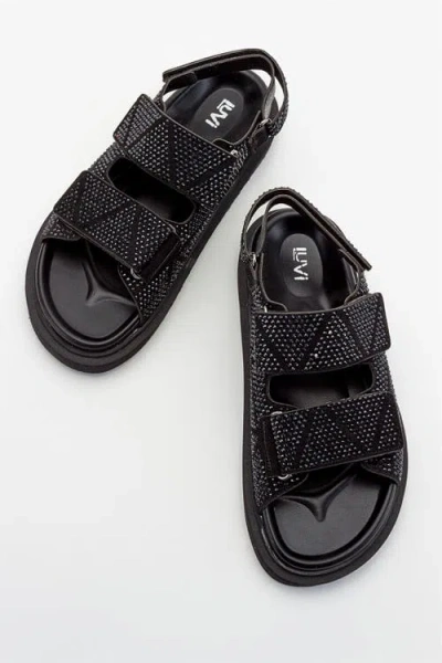 Prologue Shoes Mellom Embellished Sandal In Black