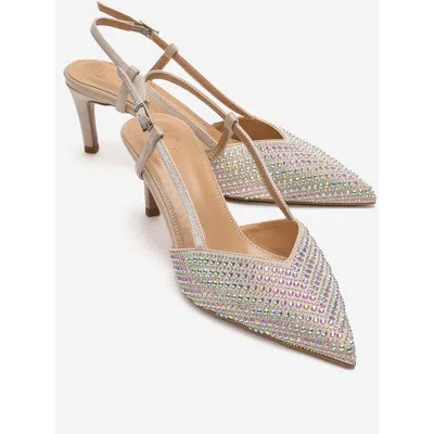 Prologue Shoes Royale Embellished Kitten Heel Pump In Animal Print