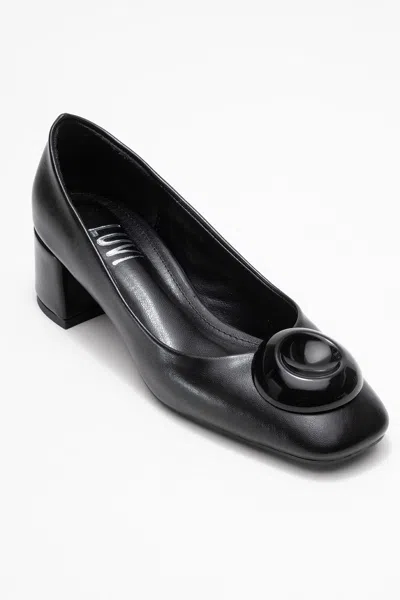 Prologue Shoes Mila Buckle Square Toe Block Heel Pump In Multi