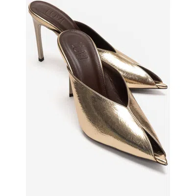 Prologue Shoes Mirena Stiletto Mule In Gold
