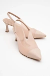 Prologue Shoes Moore Transparent Pointed Toe Pump In Neutral