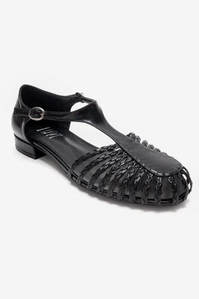 Prologue Shoes Onos Woven T Strap Sandal In Multi