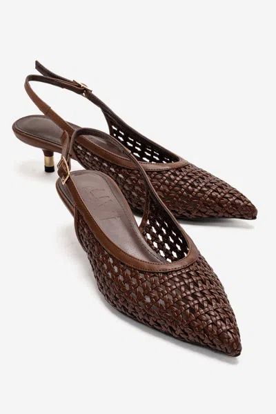 Prologue Shoes Orelis Kitten Heel Pump In Brown