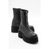 Prologue Shoes Ovil Platform Zip Boot In Black